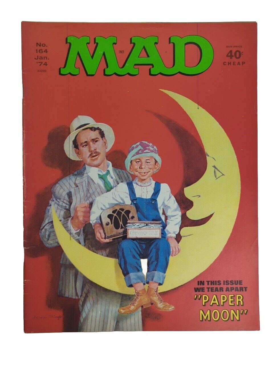 Vintage MAD Magazine #164 January 1974 Paper Moon Ephemera