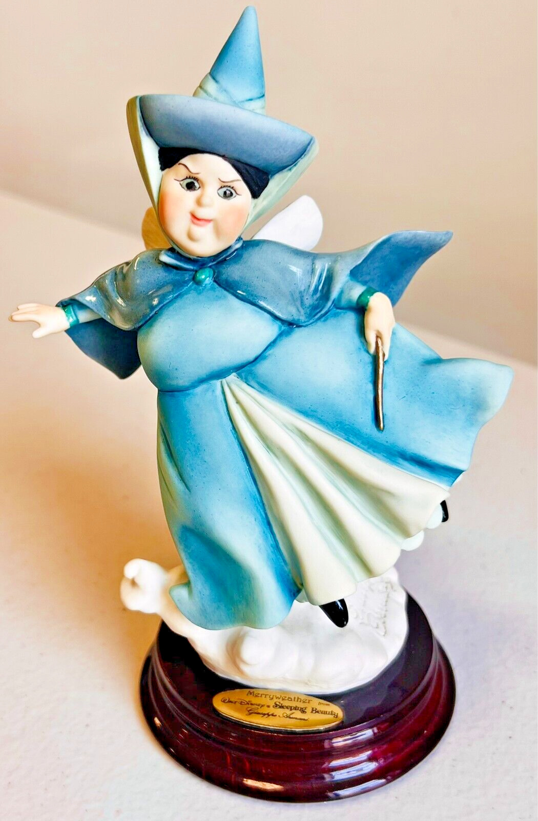 RARE Disney Giuseppe Armani Sleeping Beauty \'Merryweather\' Fairy Figurine New