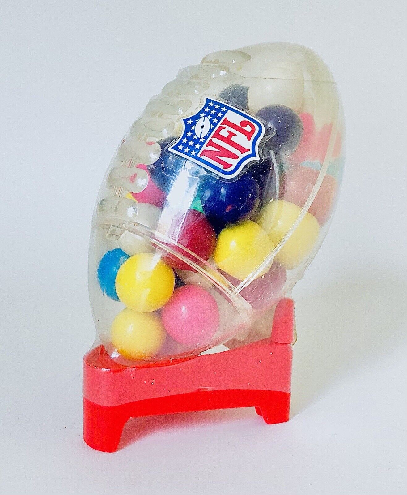 Vintage 1997 Treasure Chest Co NFL MINI FOOTBALL 4” Gumball Bubble Gum Container