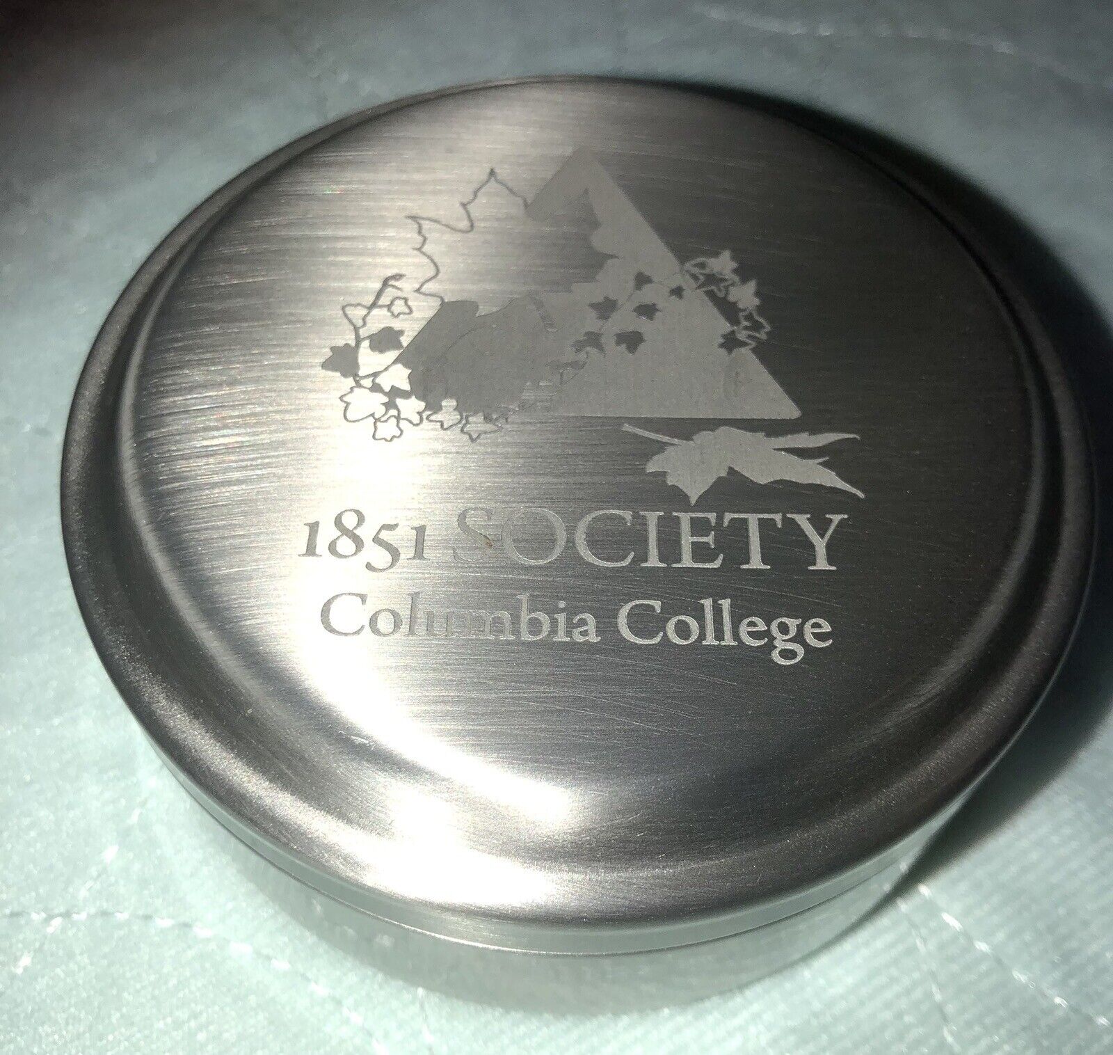1851 Society Columbia College Trinket Box Sheridan Non-tarnish GUC