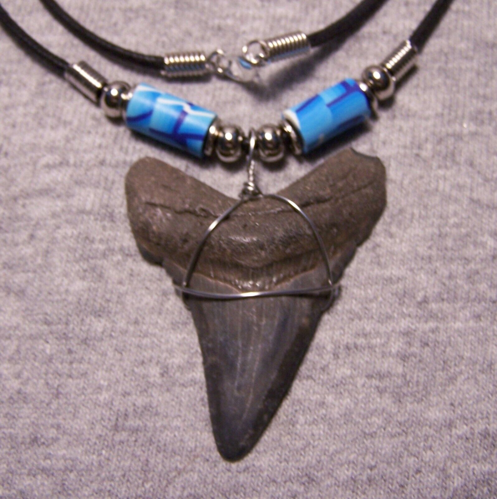 MEGALODON SHARK TOOTH NECKLACE 2\