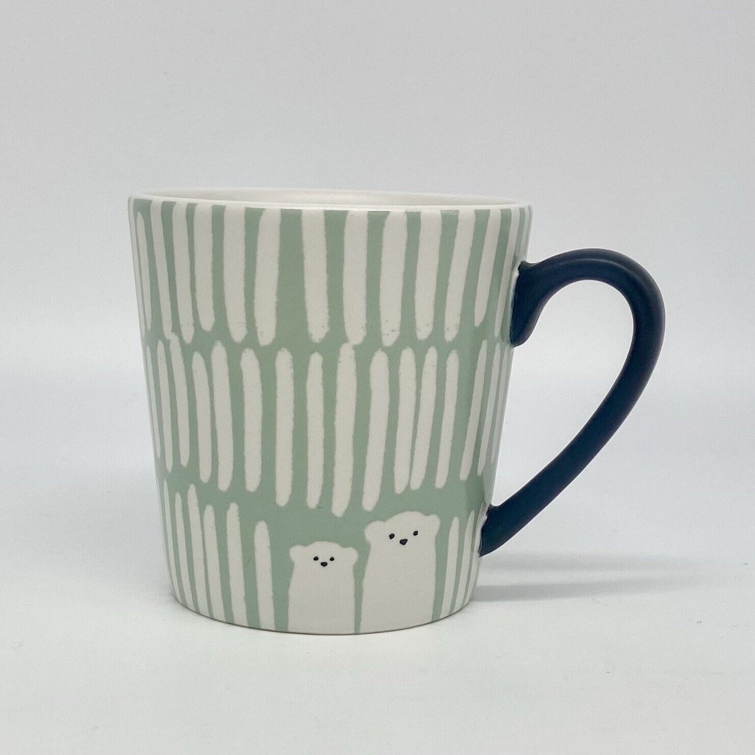 Starbucks 2016 Polar Bear Coffee Mug Green White Black 6oz Small Espresso Cup