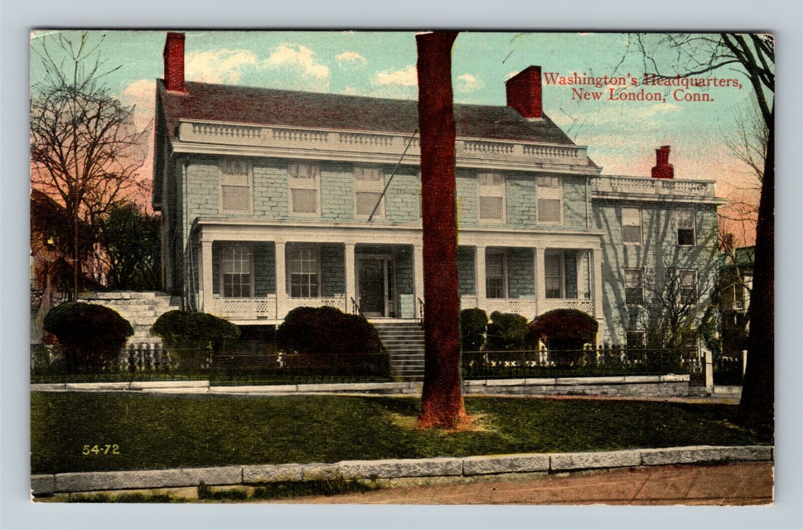 New London CT-Connecticut, Washington\'s Headquarters, c1918 Vintage Postcard