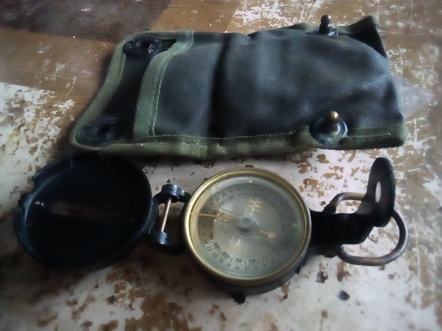 Vintage WW2, Rare Original U.S. Army Corps of Engineer Compass With Case