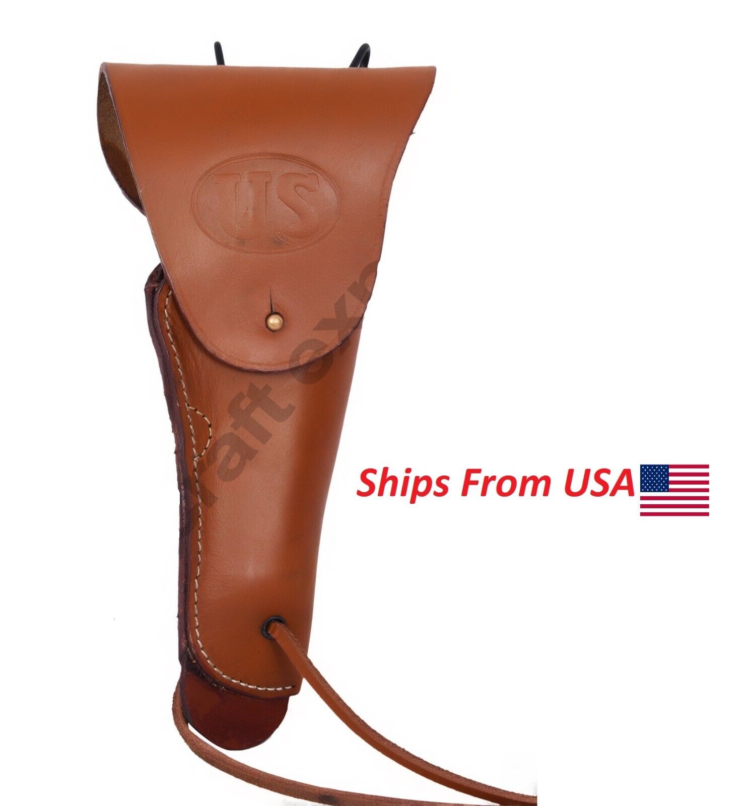 LEATHER US ARMY M1916 COLT .45 PISTOL HOLSTER M1911-TAN COLOR