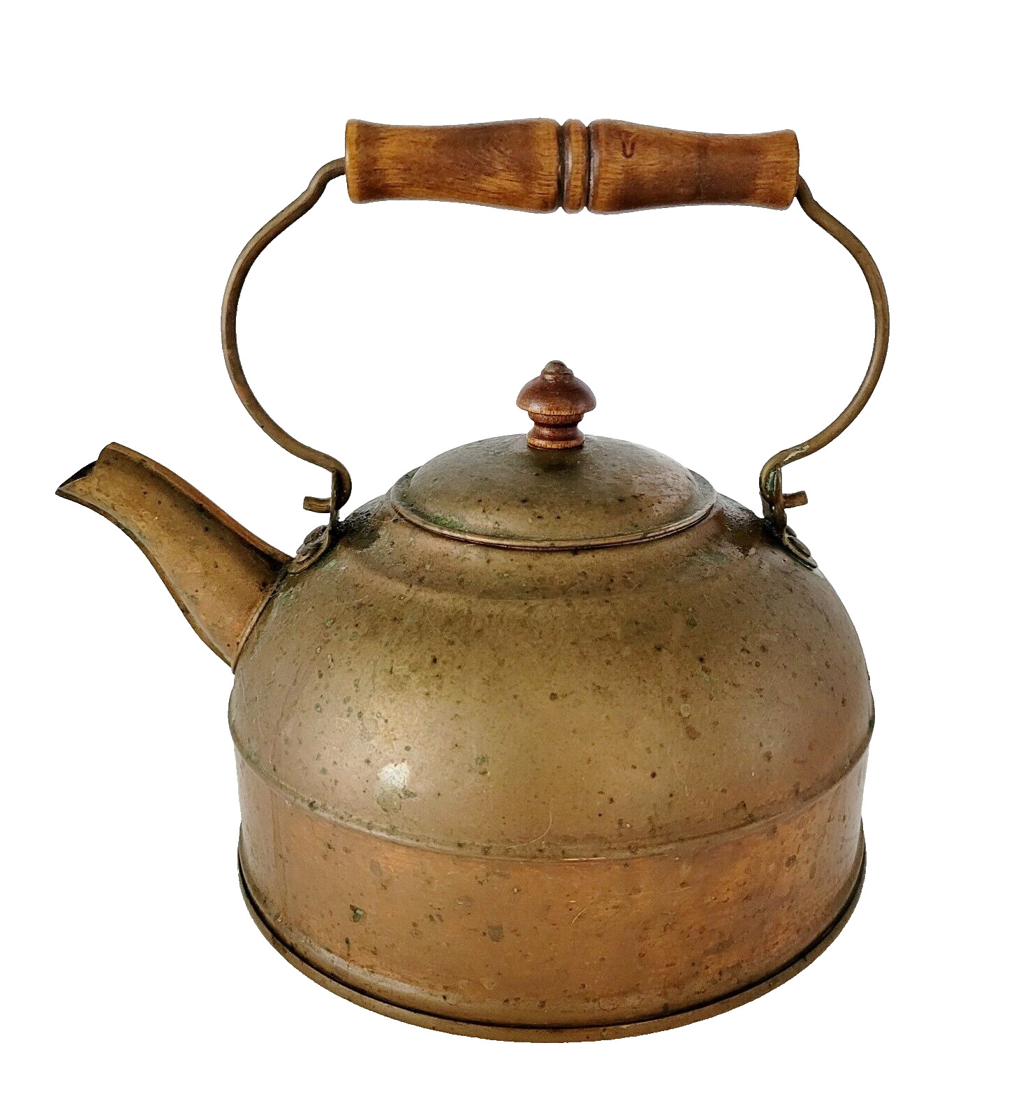 Vintage Revere Ware Copper Wooden Handled 1.5 Quart Kettle Teapot