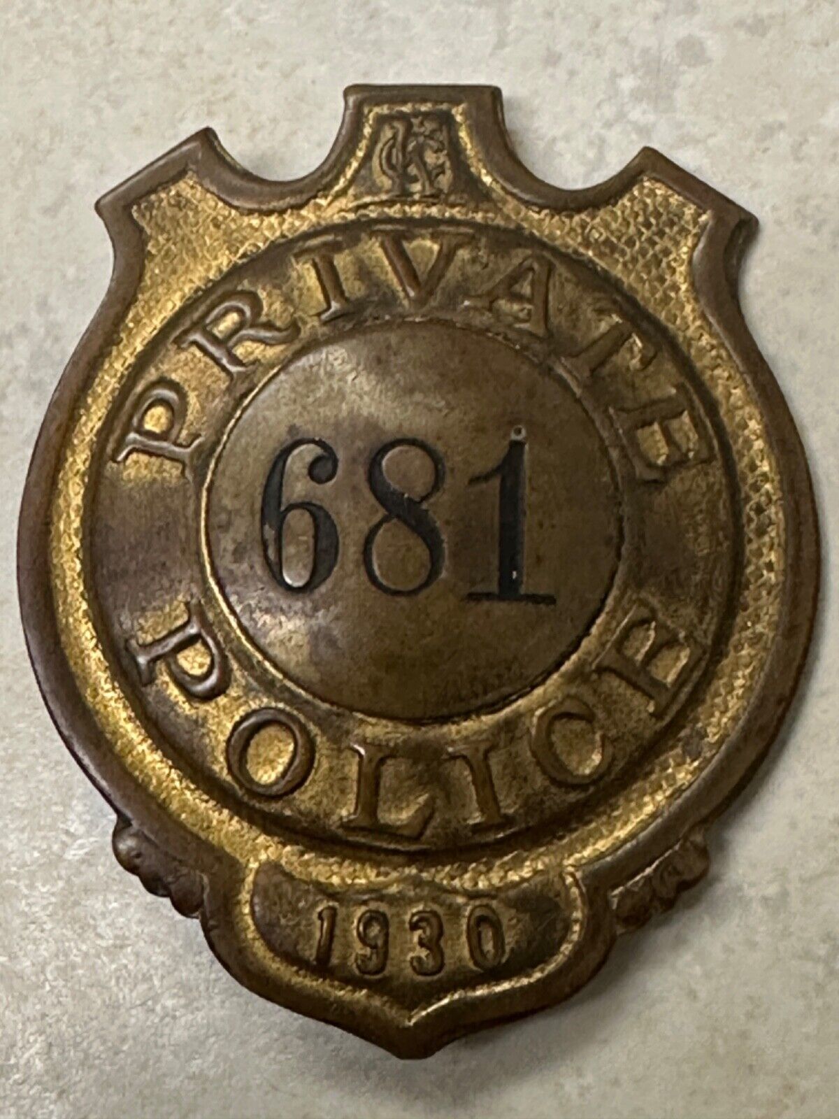 1930 Vintage Obsolete Kansas City Missouri Private Police Badge