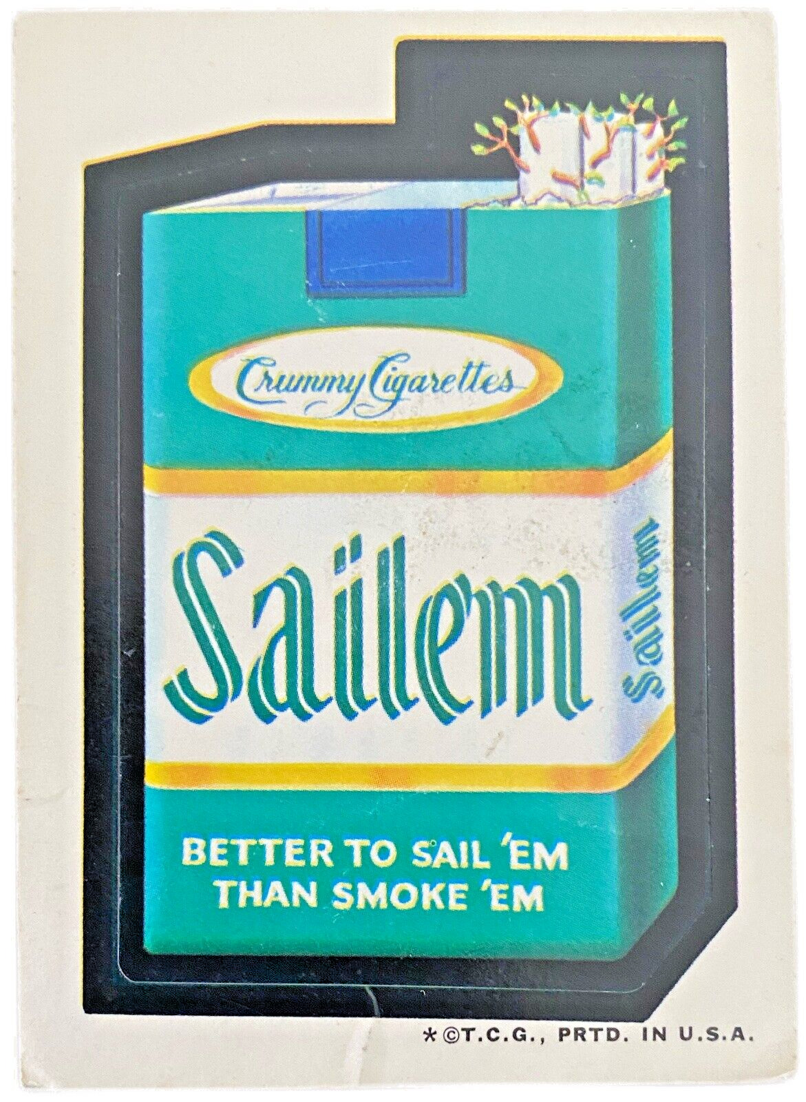 Vintage 1973 Wacky Packages Topps Trading Card Series Sailem Cigarettes