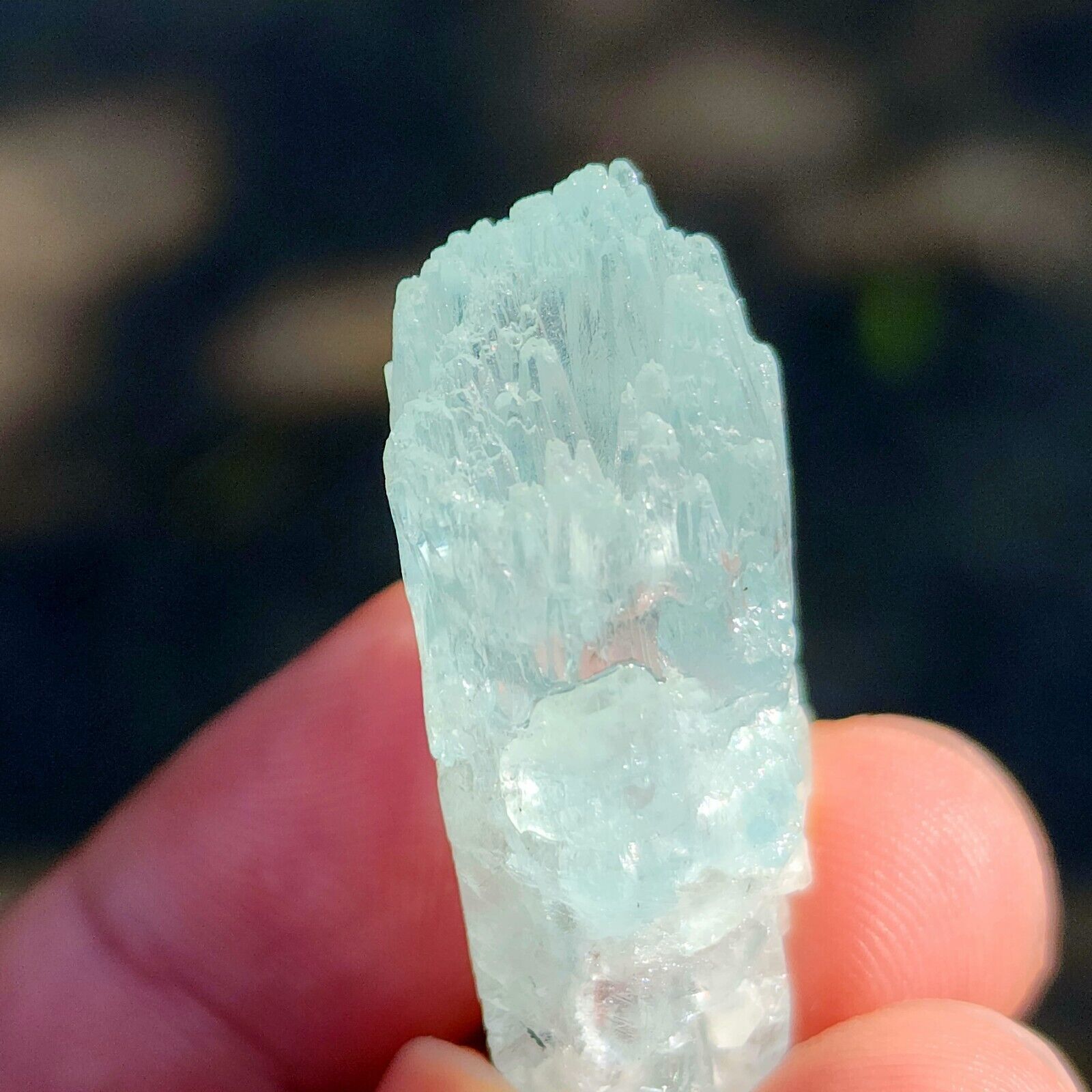 Etched Terminated Aquamarine Crystal from Shigar, 62.80ct, US TOP Crystals