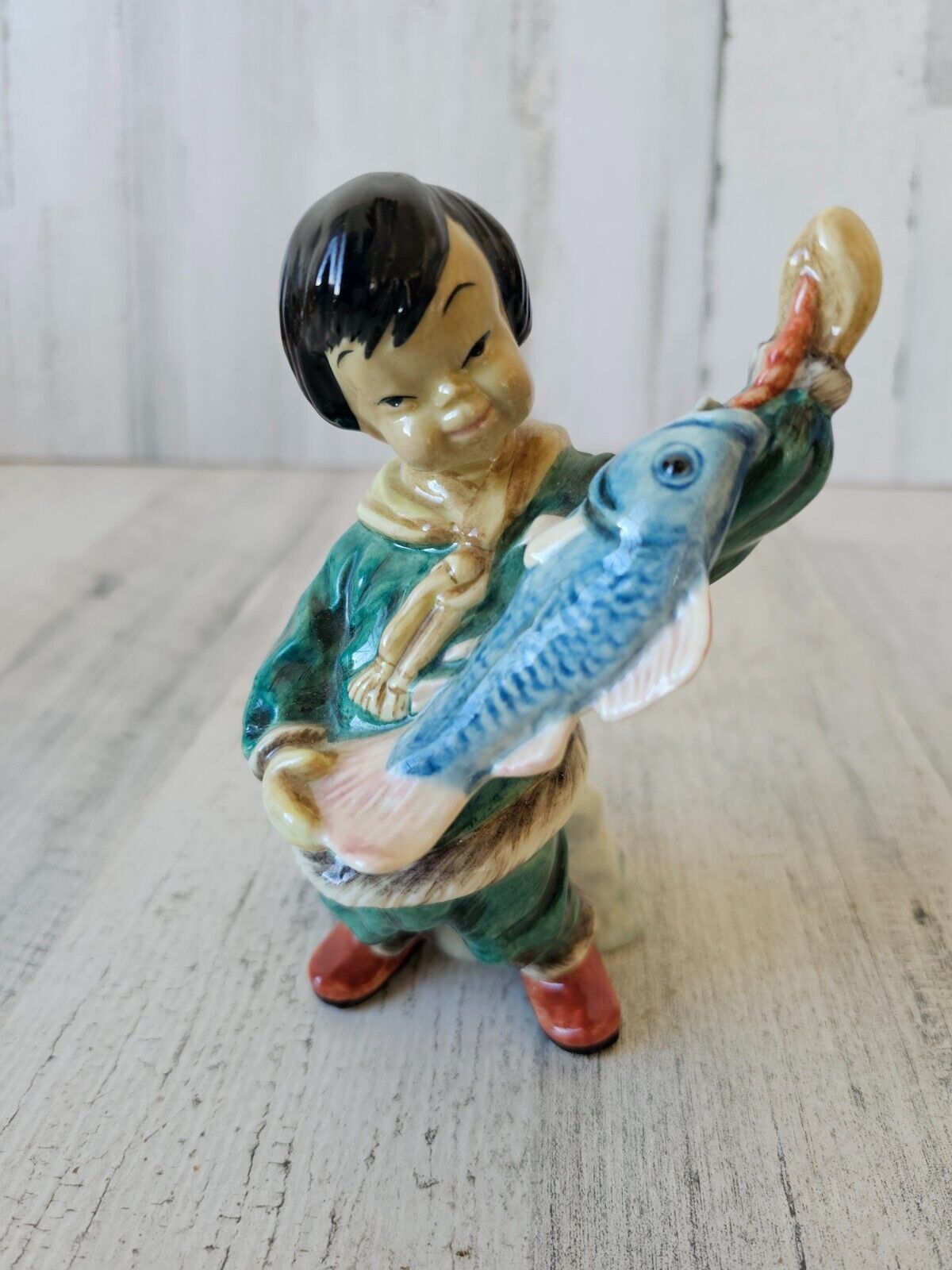 Gort nanook vintage boy Fisher bone china figurine decor
