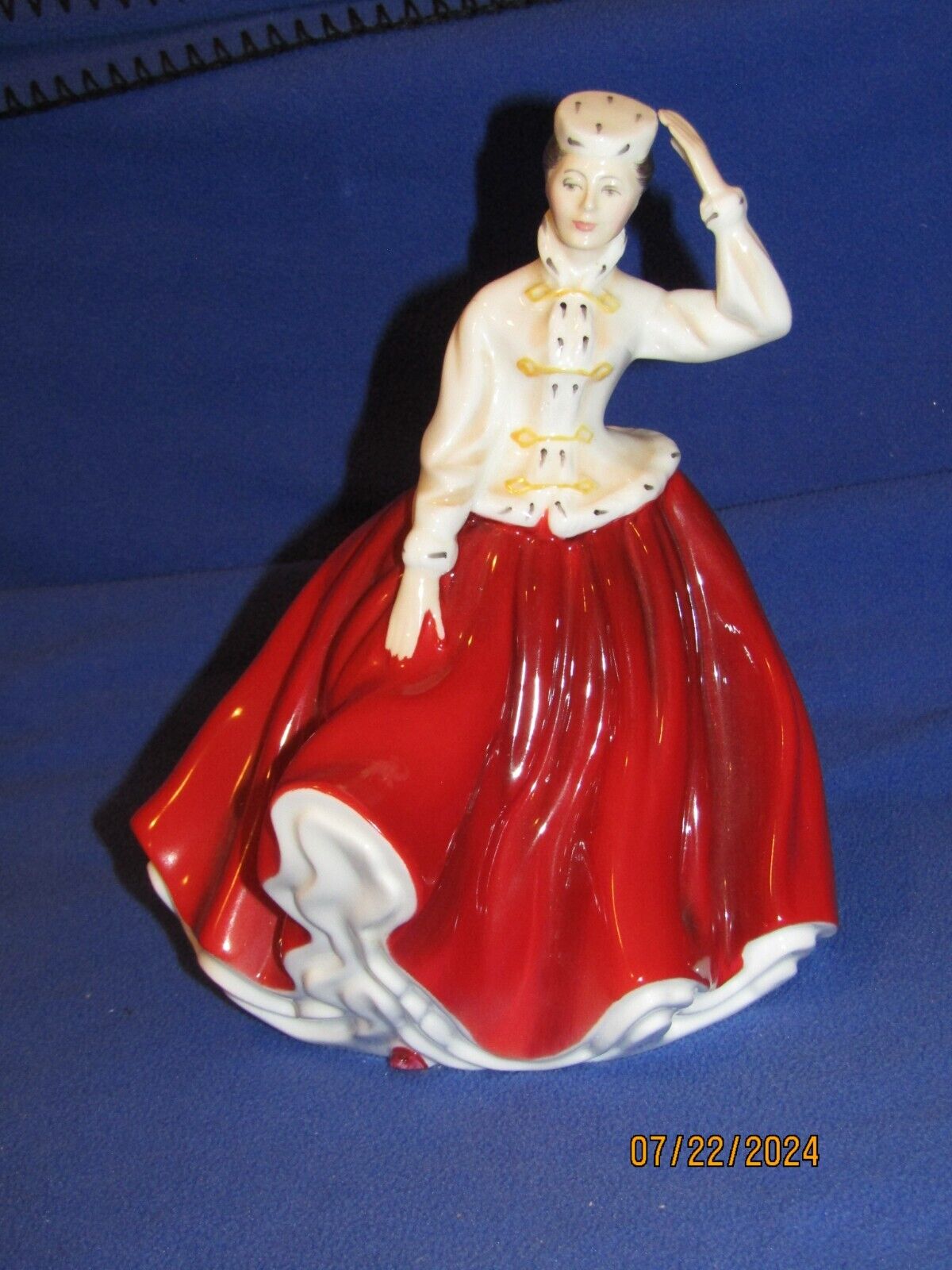Vintage Royal Doulton Porcelain Figurine Gail Large Red Flow Skirt HN2937