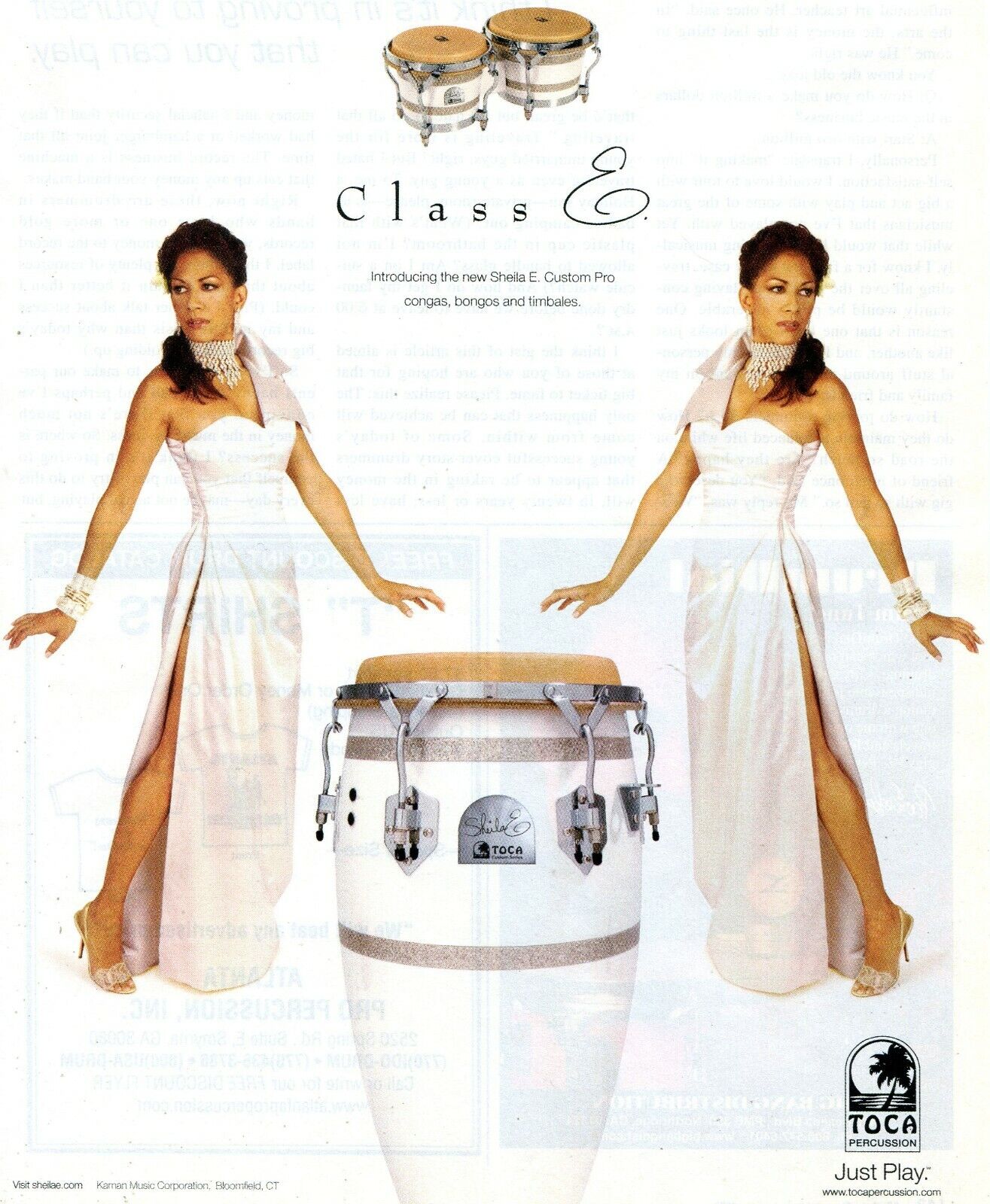 2004 Print Ad of Toca Sheila E Custom Pro Series Congas & Bongos