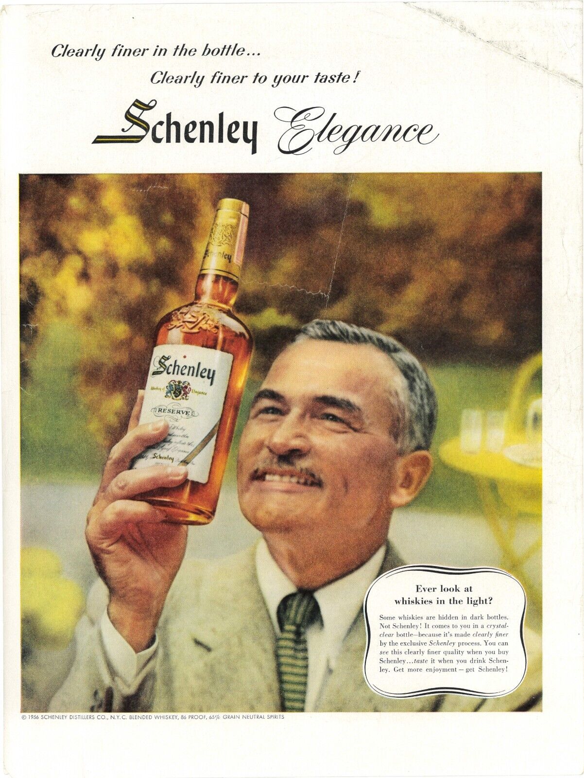 1956 Vintage Schenley Whiskey Advertisement - \