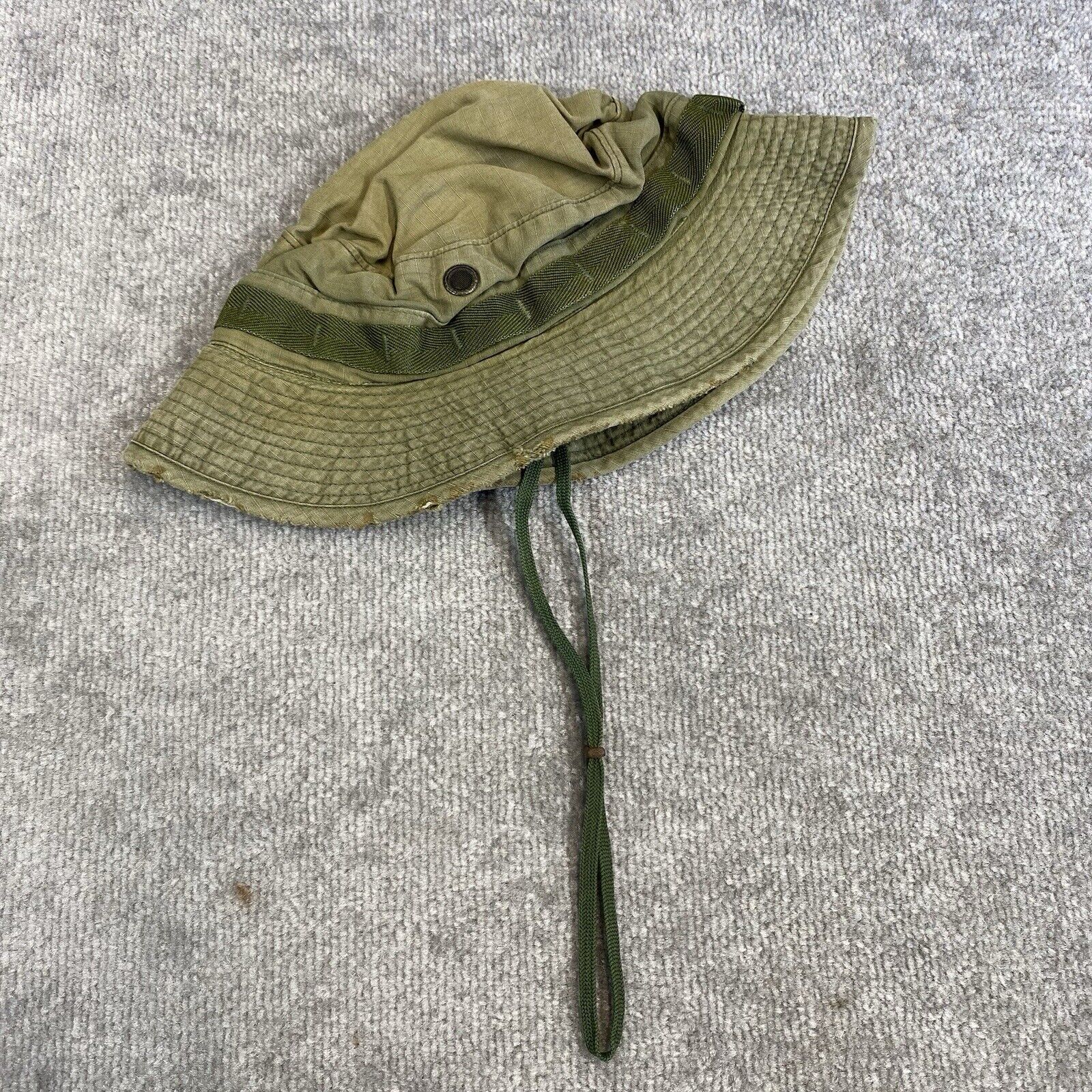 Vintage US OG107 Vietnam Boonie Sun Hat Army Green Size 7 1/4