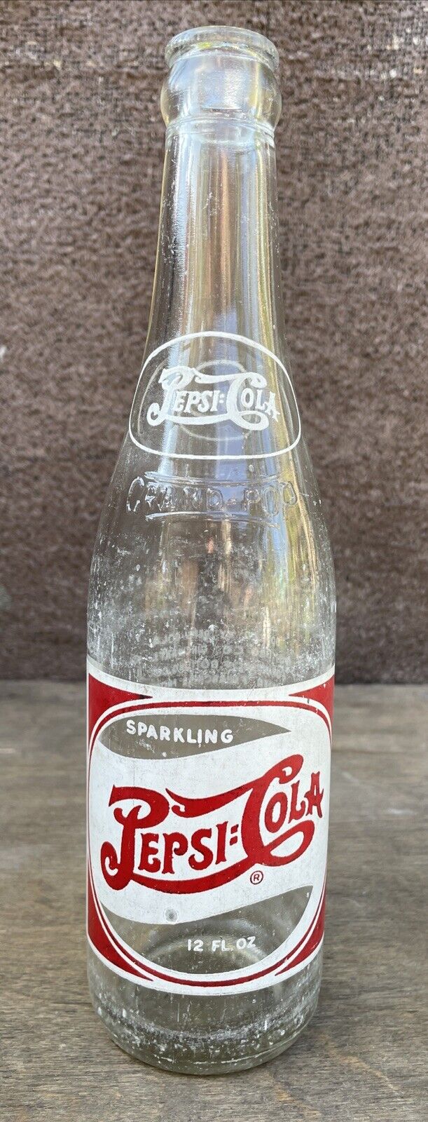 1947 Grand Pop Double Dot Pepsi Cola 12oz ACL Soda Bottle Cincinnati Ohio