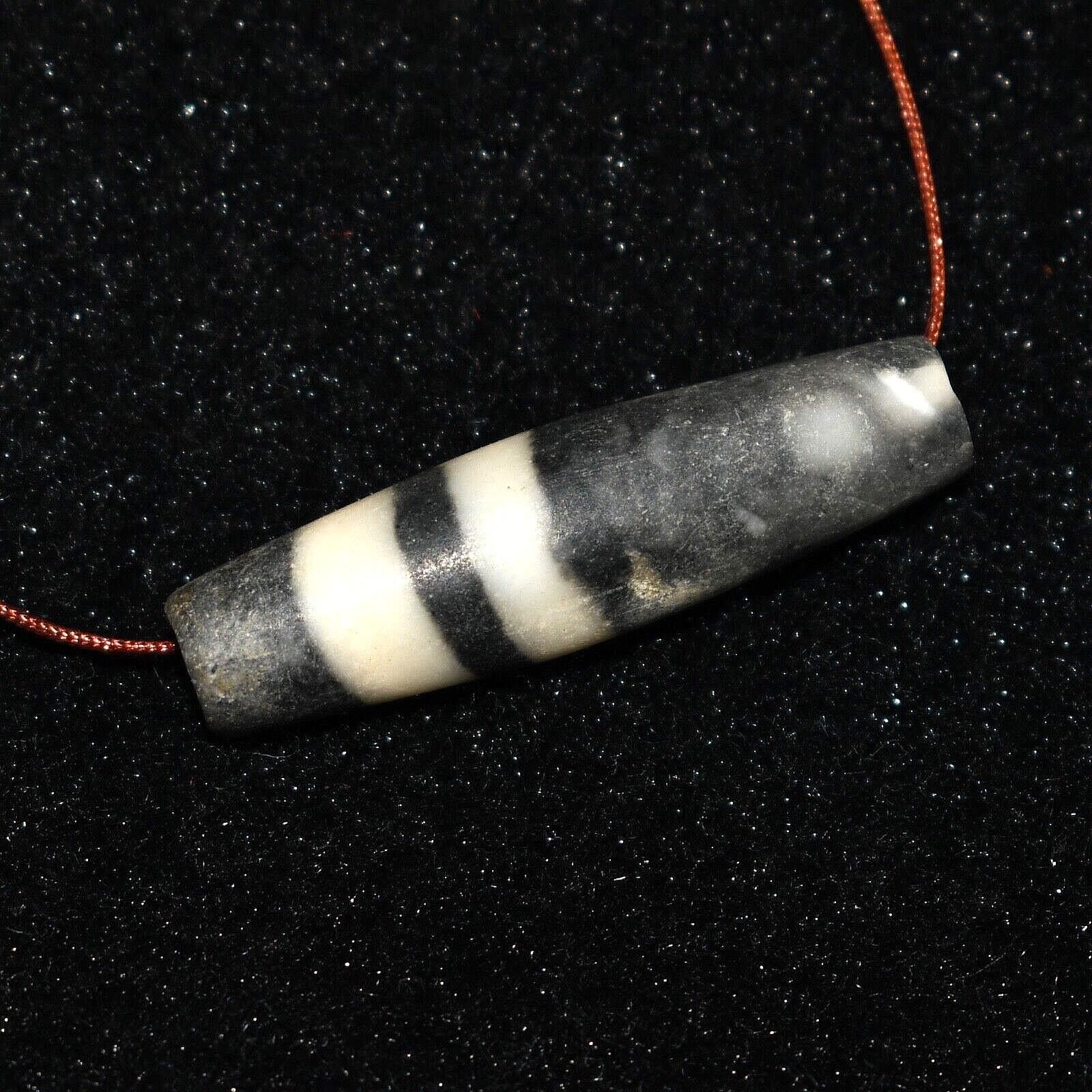 Ancient Central Asian Stone tubular Bead in Good Condition over 2500 Years Old