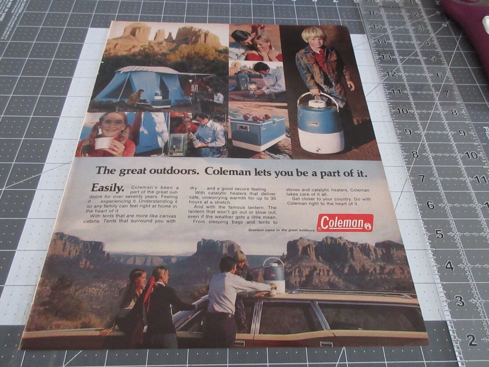 1972 COLEMAN The Great Outdoors -  Lets You Be A Part vintage print ad