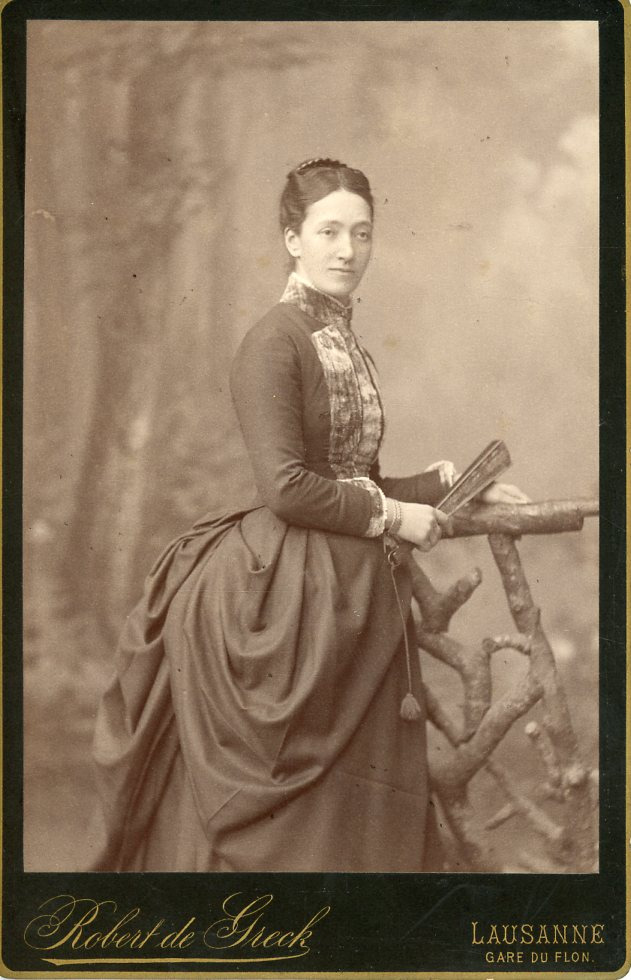 R. de Greck, A Lady Named Noblet Vintage, Cabinet Card Albumin Print  