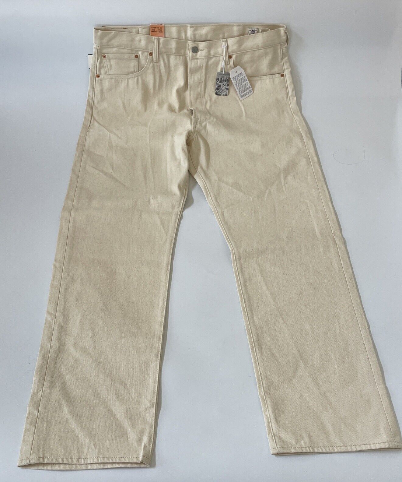 LEVIS 501 WHITE OAK Jeans Cone Denim Off White 40 X 32 NEW Button Fly Shrink Fit