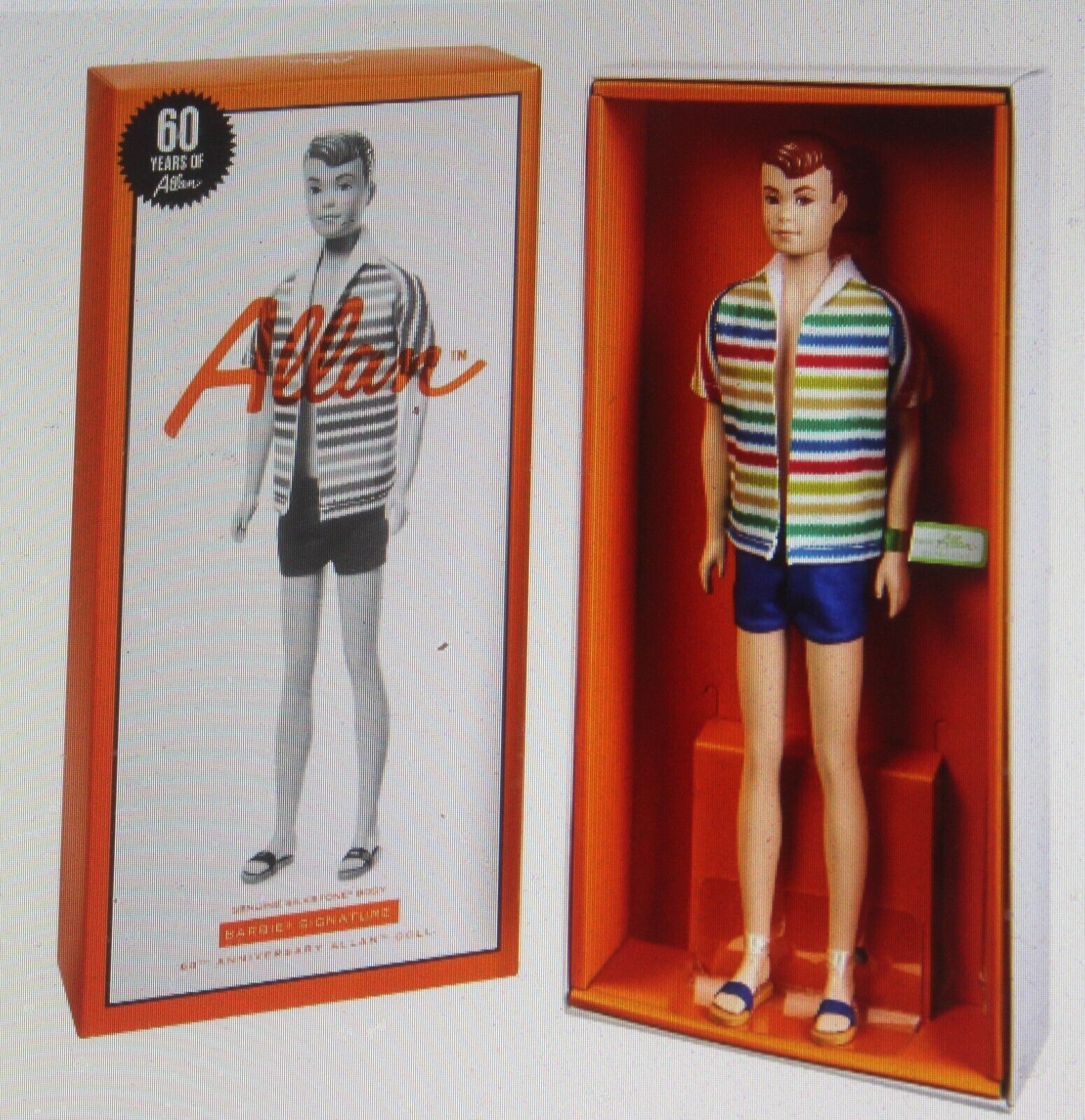 2024 Mattel 60th Anniversary Allan Vintage Reproduction Doll Barbie Signature