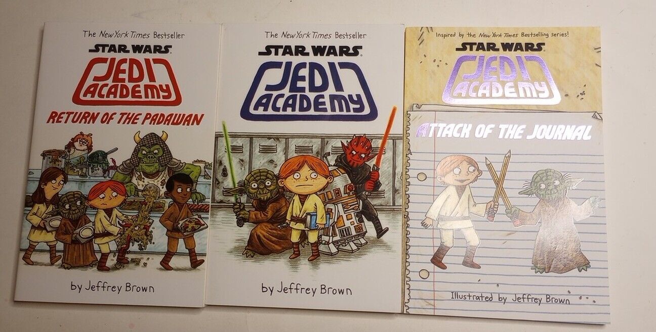 Lot Of 3 Star Wars Jedi Academy Books Return Of The Padawan, Attack Of The Journ