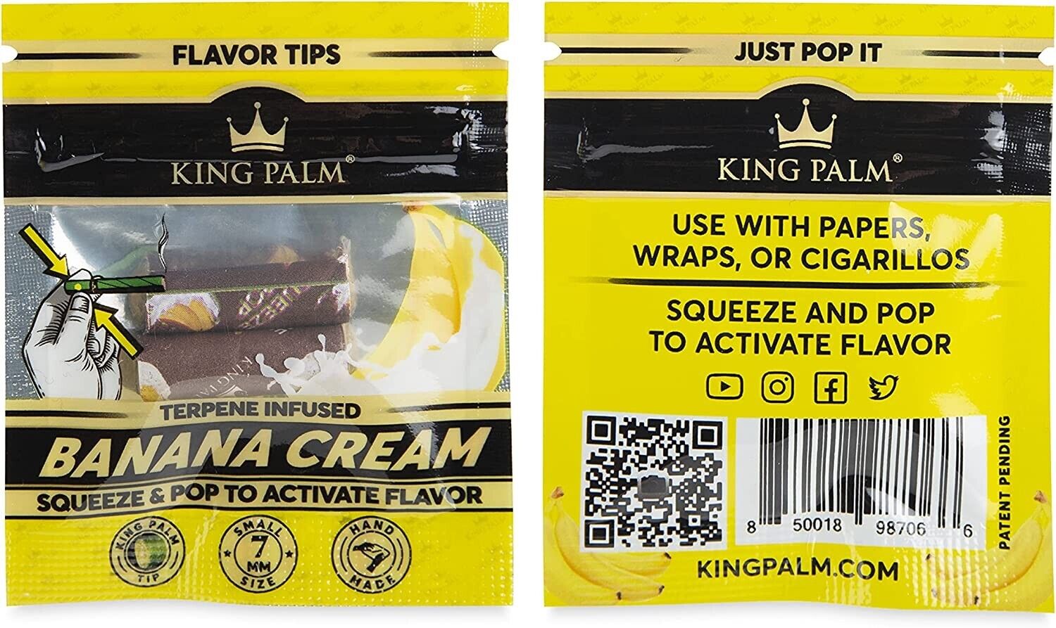 King Palm | Flavored Filter Tips | Banana Cream | 1 Pack (2 Rolling Tips)