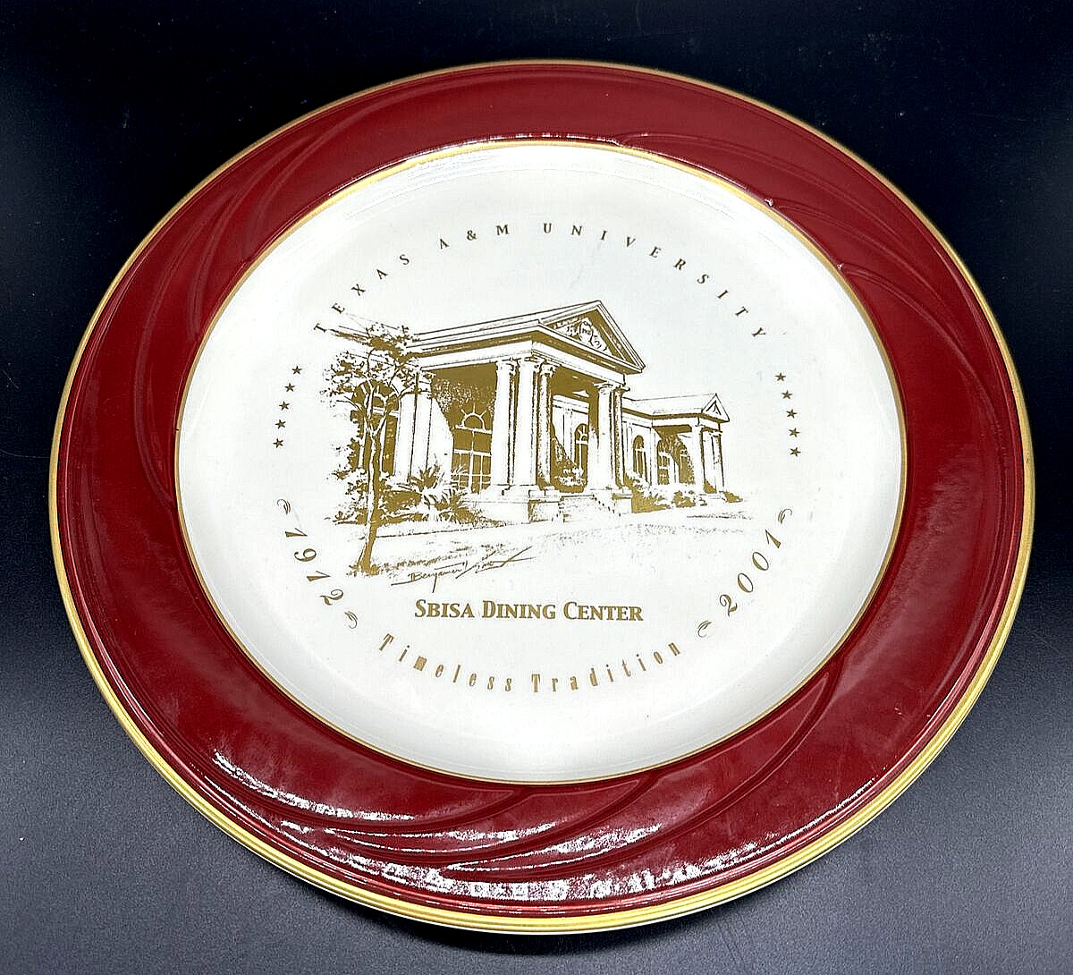 Texas A&M University Sbisa Mess Hall 1912-2001 Dinner Plate EUC #190/192 EUC