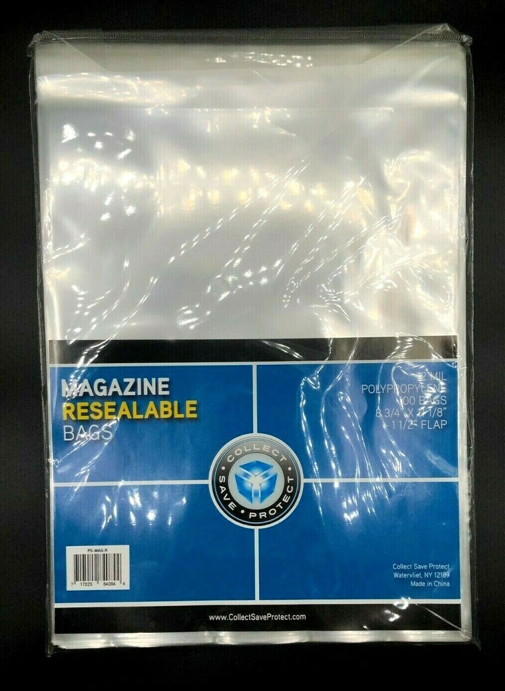 200 Sleeves Magazine Plastic Resealable Storage Bags 8 3/4\