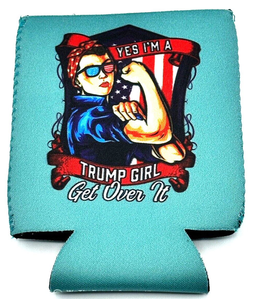 Yes I'm A Trump Girl...Can Koozie Trump 2024..MAGA + 5 Trump Car Stickers