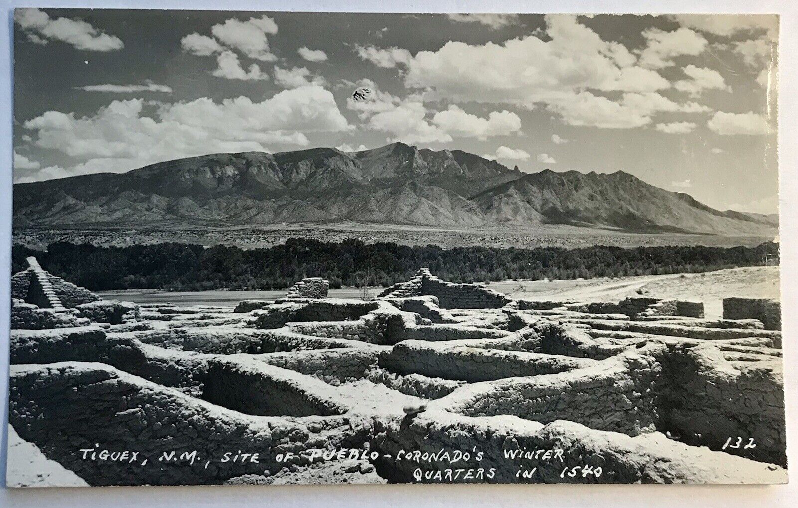 Tiguex New Mexico Site of Pueblo Coronado’s Winter Quarters in 1540 RPPC Postcar