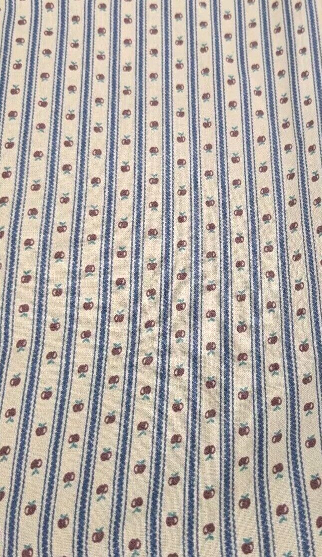 Vintage Wamsutta Fabric Dainty Apple Ticking Stripe 45\