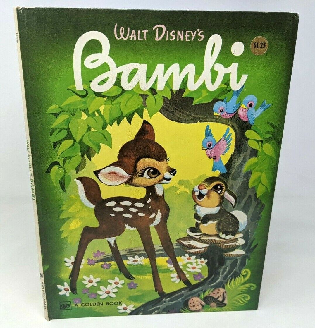 VTG 1974 Walt Disney Bambi Felix Salten Children Hardcover Big Golden Book DB21
