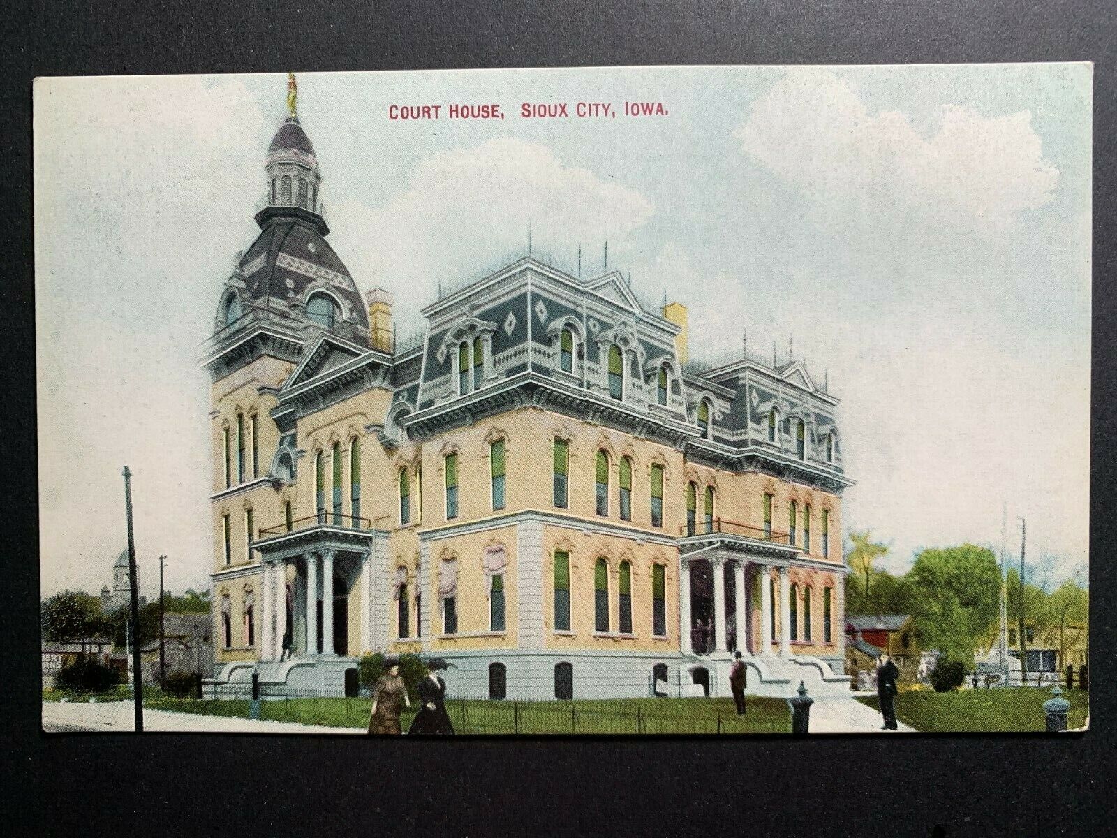Postcard Sioux City IA - c1910s Court House Building