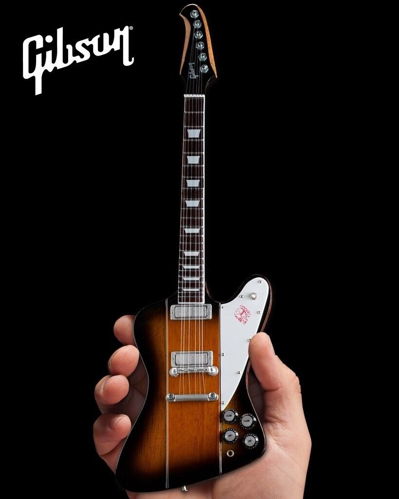GIBSON 1963 Firebird V Vintage Sunburst 1:4 Scale Replica Guitar~Axe Heaven~
