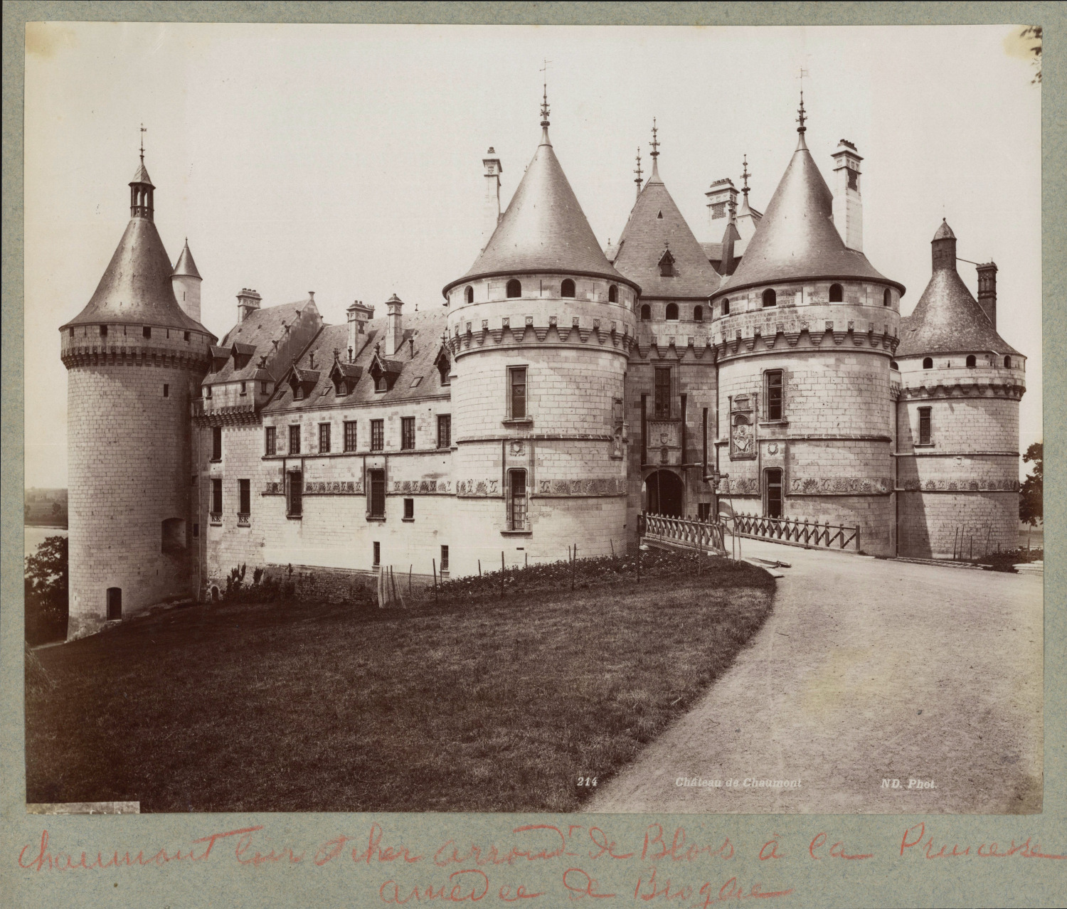 France, Loir-et-Cher, Château de Chaumont, circa 1880, vintage print vintage vintage vintage print vintage print