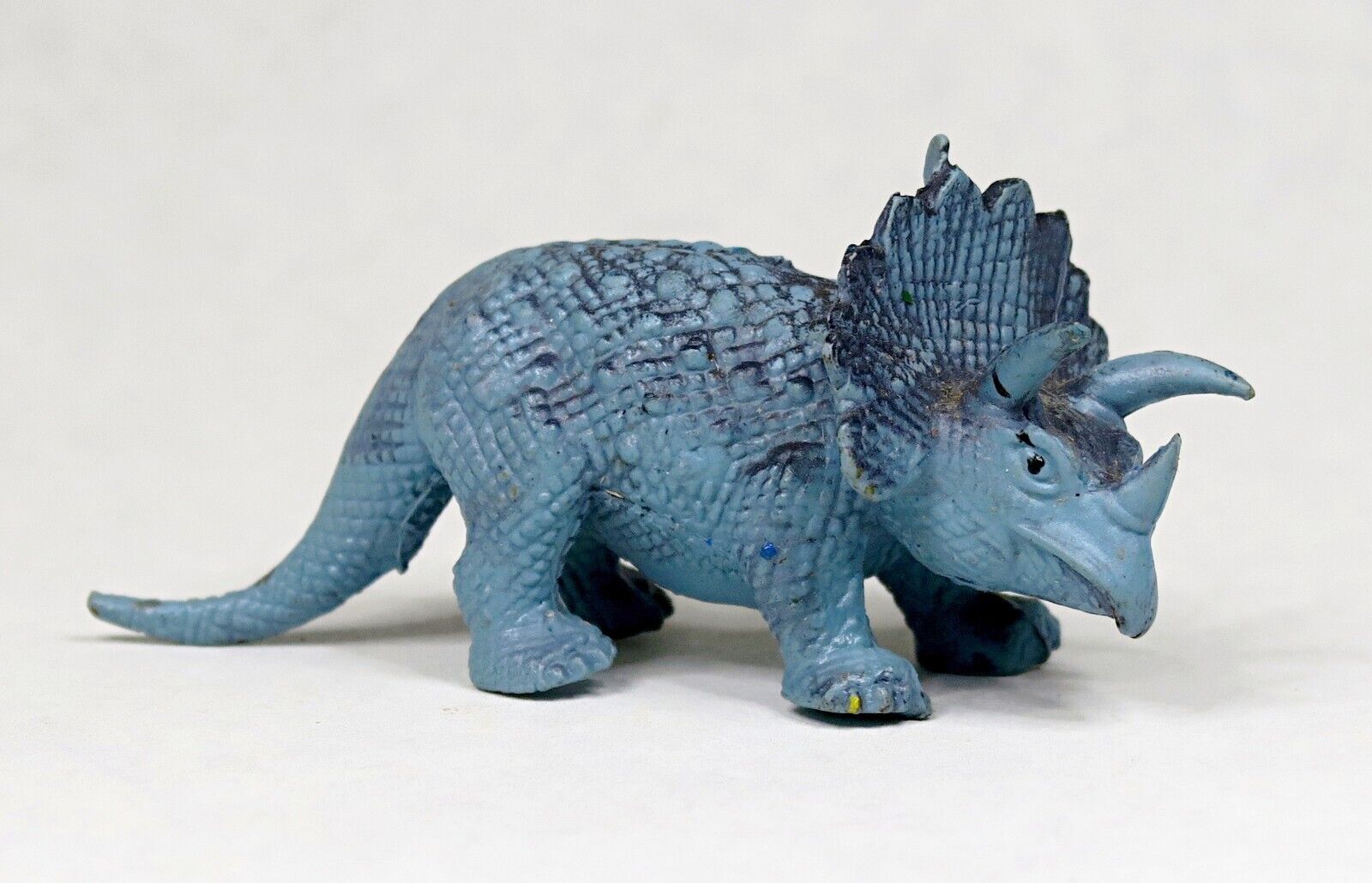 Inpro Triceratops Blue Dinosaur Vintage 1970s Prehistoric Animal Figure Toy