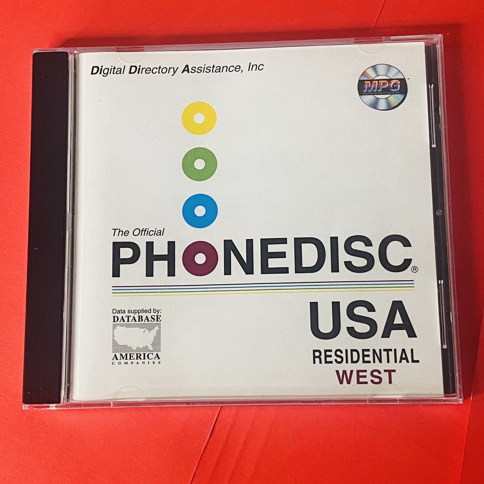 Phonedisc USA RESIDENTIAL West  DIGITAL DIRECTORY ASSIST Disc Spring 1994