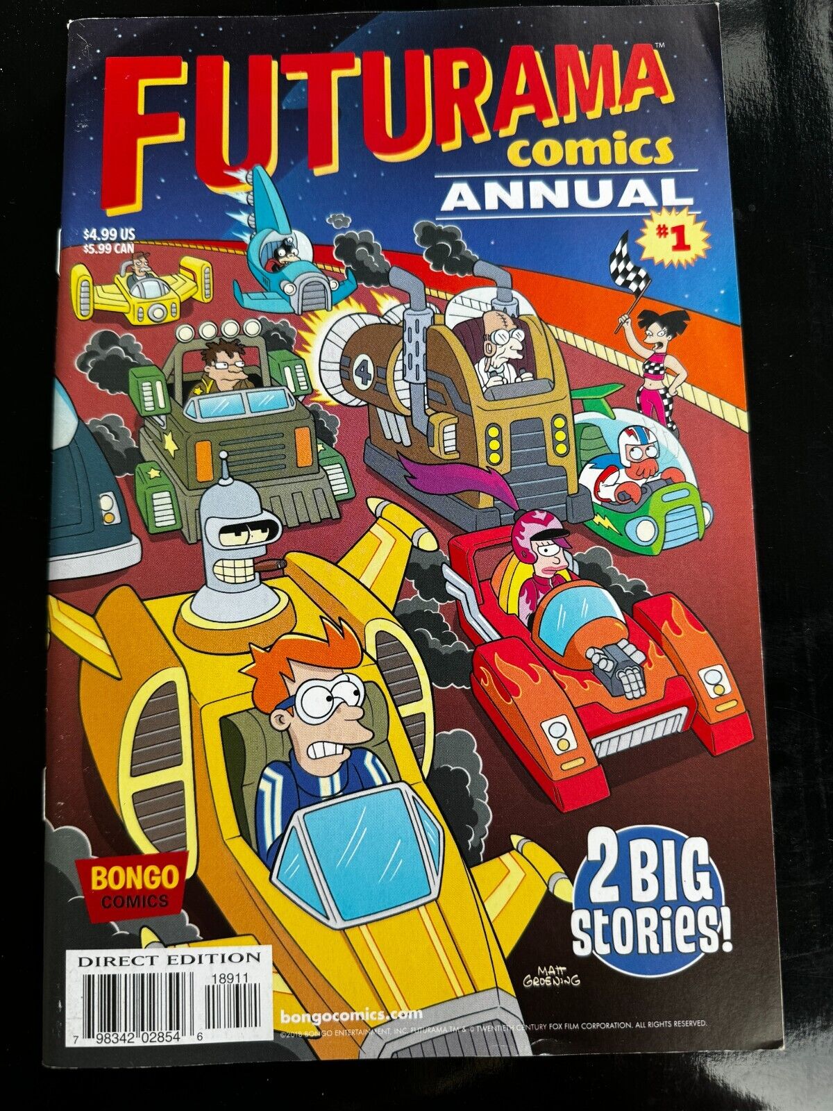 Futurama Annual #1 Bongo Comics 2018 , Matt Groening cover, Low Print Run