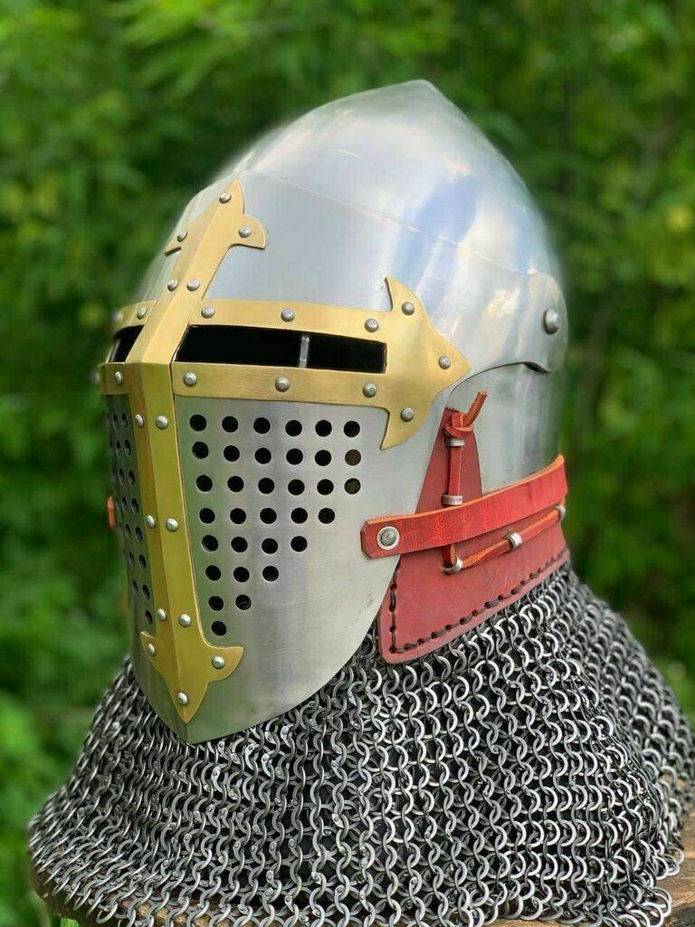 HMB battle Ready helmet 14 gauge Medieval Bascinet