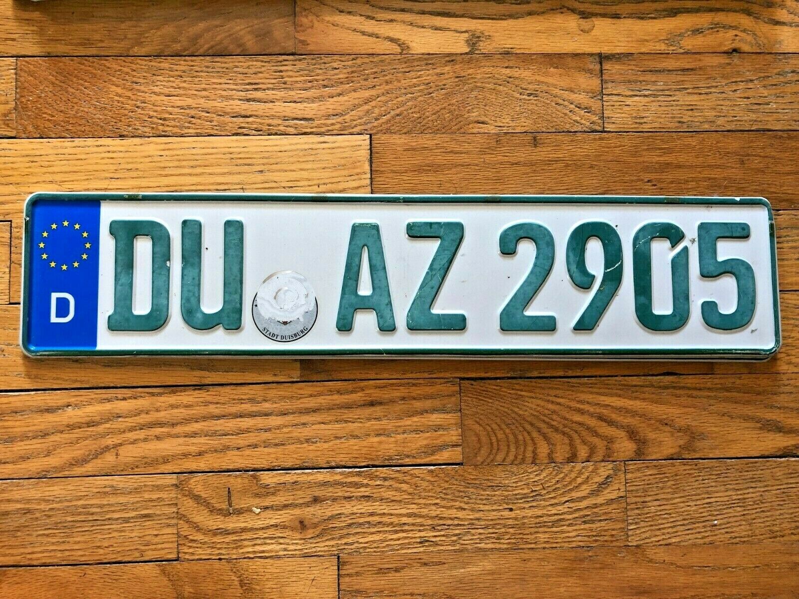 Single German Tax Exempt License Plate- Craft Condition