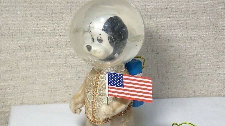 Yonezawa Toys Snoopy Astronaut 1950's Tinplate figure with Remote control Japan
