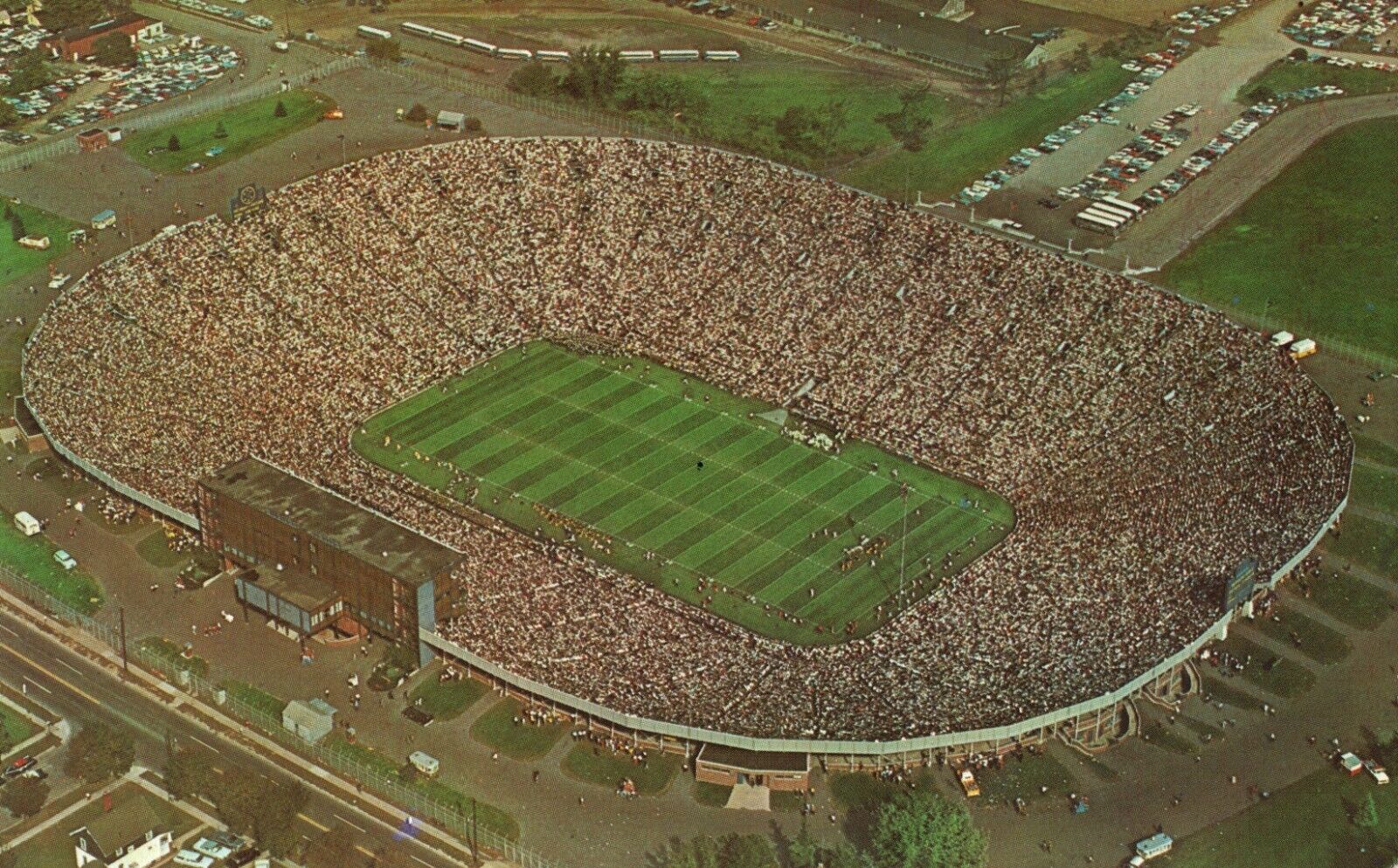 University Michigan Football Stadium Ann Arbor MI Vintage 1967 Postcard