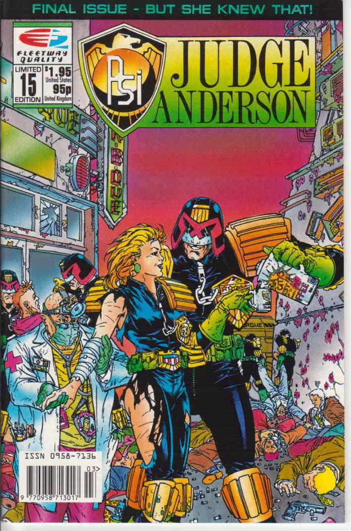 Psi-Judge Anderson #15 VF/NM; Fleetway Quality | Last Issue - we combine shippin