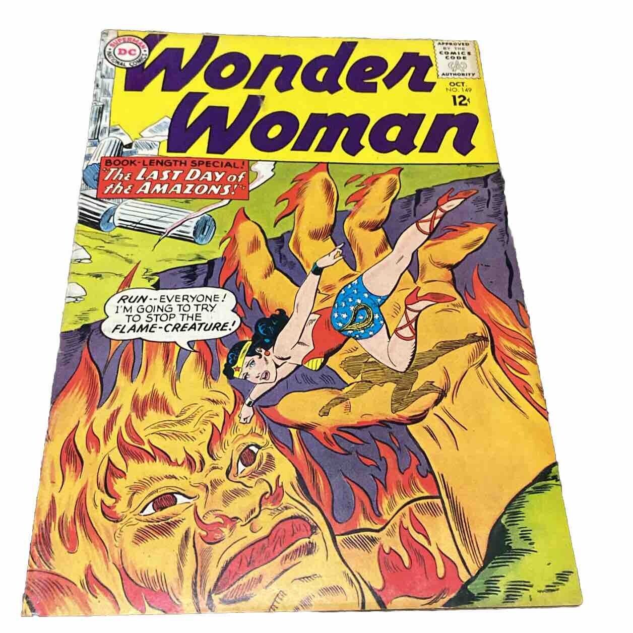Wonder Woman #149 1964. Fine- Nice Copy. Silver Age DC Comic. HTF RARE  ISSUE.