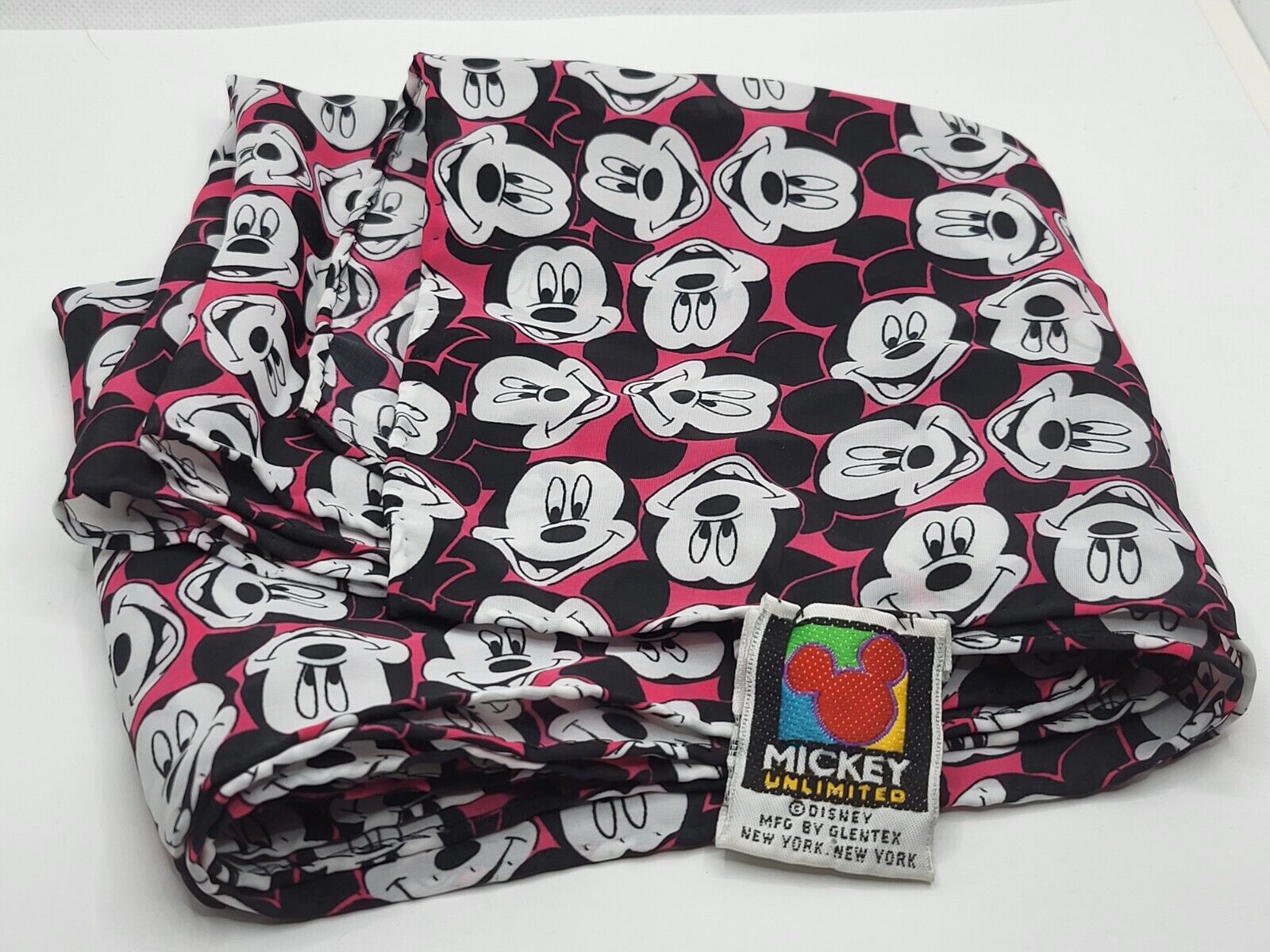 Vintage Mickey Unlimited Disney Scarf PINK Mickey Mouse (10\