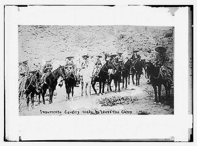 Insurrecto cavalry ready to leave the camp,Mexico,1910-1915,Mexican Revolution