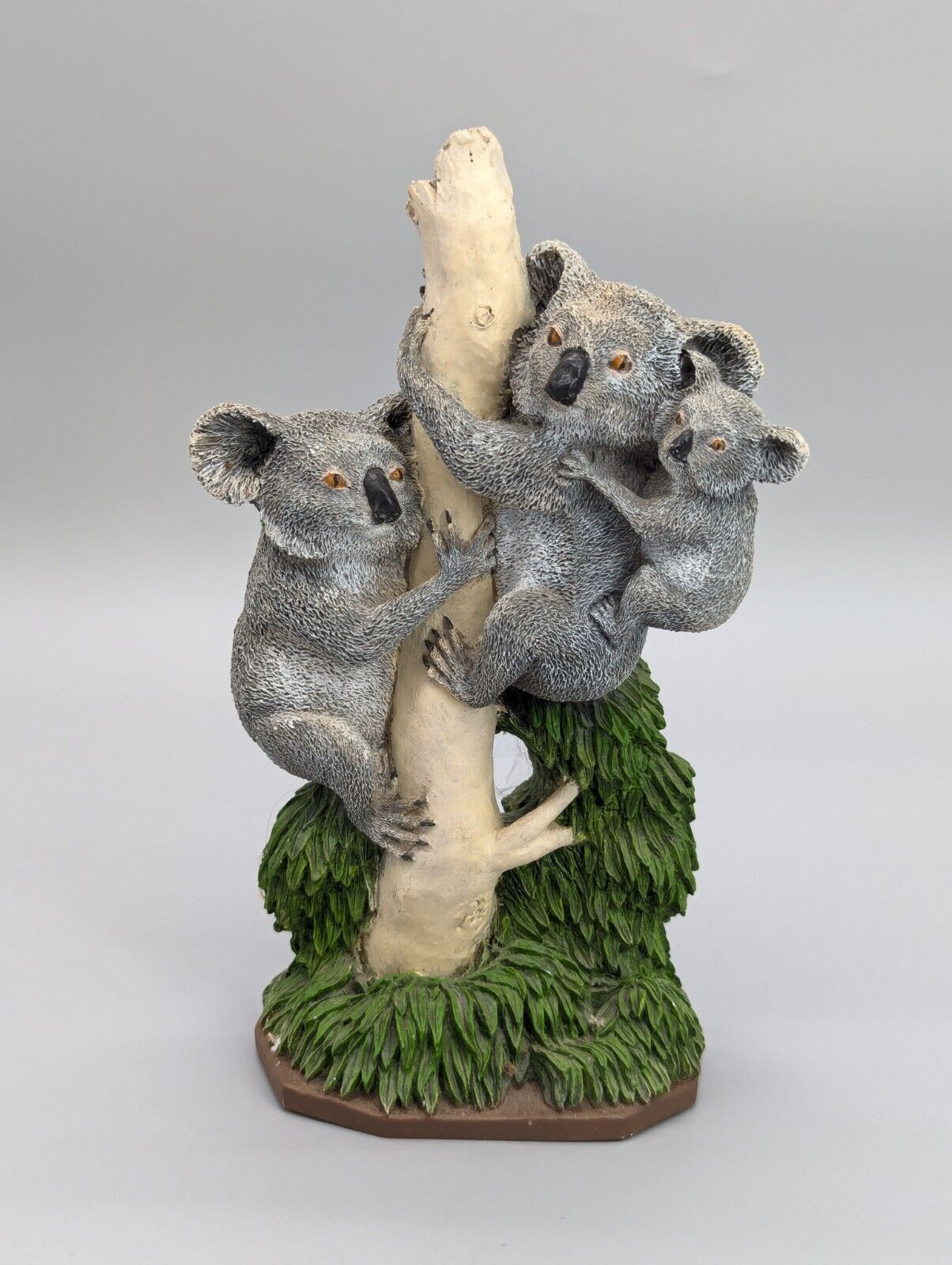 Resin Ceramic Koala Bear Joey Cub Eucalyptus Tree 8\