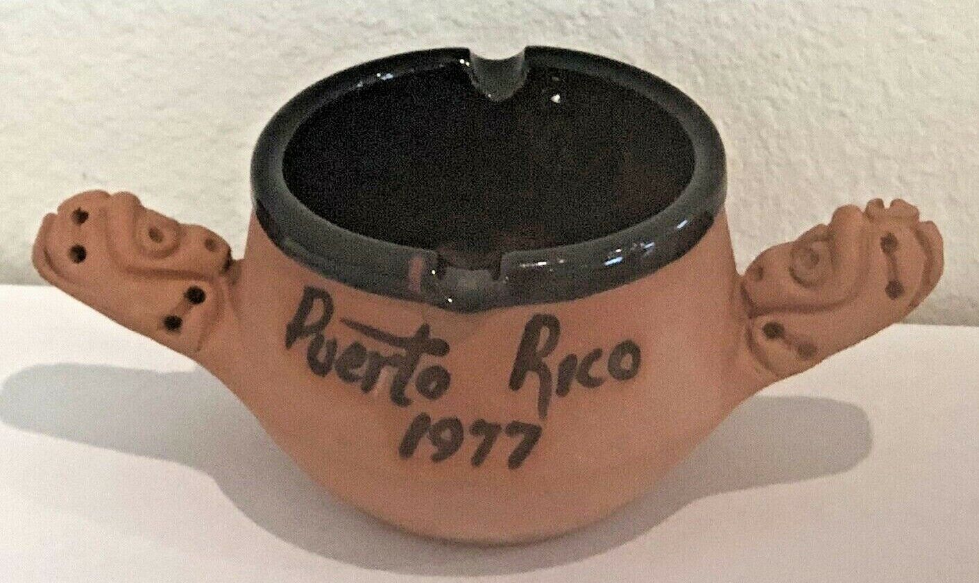 RARE VINTAGE 1977 PUERTO RICO NLPUS 74TH CONVENTION CERAMIC LOS TAINOS ASHTRAY