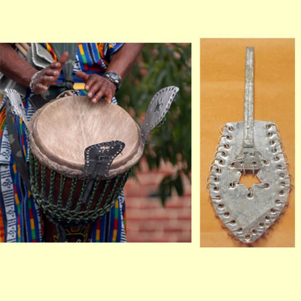 Djembe Drum Shakers Tsink-Tsink | Tribal Musical Instrument (Tuner)