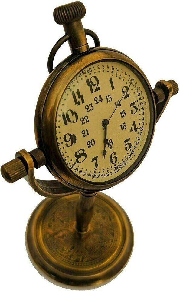 Beautiful Vintage Brass Desk Clock Table Clock Antique Nautical Clock Brass Gift